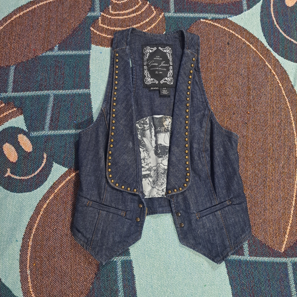 Guess Blue Denim Vest